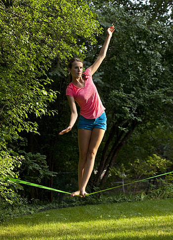 Slackers set, Fluorescent yellow, Nature shop, Slackline HD phone wallpaper