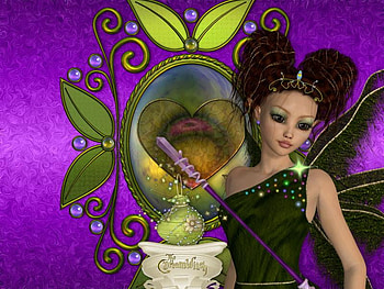 Fairy, heart, abstract, fantasy HD wallpaper