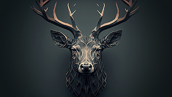 Majestic Geometric Deer, Animal, deer HD wallpaper