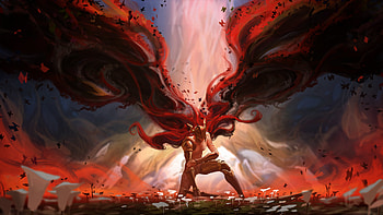 Malenia Blade of Miquella Red Smoke Background Elden Ring HD wallpaper