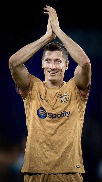 Lewandowski, eye, face, football HD phone wallpaper