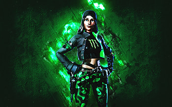 Fortnite Monster Energy Wavebreaker Skin, Fortnite, main characters, green stone background, Monster Energy Wavebreaker, Fortnite skins, Monster Energy Wavebreaker Skin, Monster Energy Wavebreaker Fortnite, Fortnite characters HD wallpaper