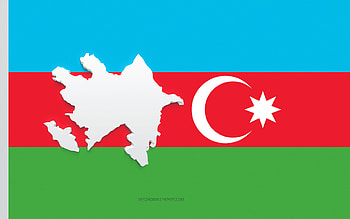 Azerbaijan map silhouette, Flag of Azerbaijan, silhouette on the flag, Azerbaijan, 3d Azerbaijan map silhouette, Azerbaijan flag, Azerbaijan 3d map HD wallpaper
