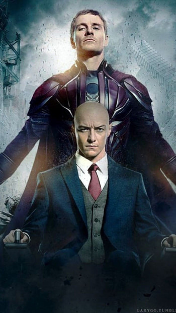 James McAvoy, Michael Fassbender collaboration, Magneto and Professor X HD phone wallpaper