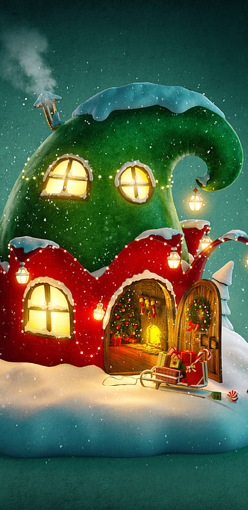 Cozy Christmas Cottage — , holiday, Christmas HD phone wallpaper