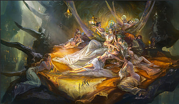 Goddess of the Underworld, digital, art, fantasy, , girl, goddess, figures, woman HD wallpaper