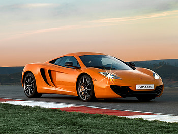 Twilight, Cars, Dusk, Side View, Track, Route, Mclaren Mp4-12C HD wallpaper