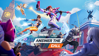Answer the Call: Fortnite × Overwatch, Video Game HD wallpaper