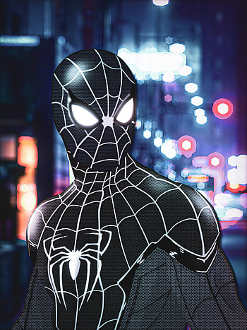 Spiderman Digital art, samraimispiderman, marvel, spidermanblack HD phone wallpaper