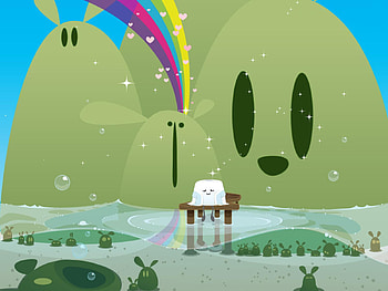 HappiLake, happi, cute, lake HD wallpaper