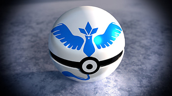Team Mystic Pokeball, team-mystic, pokemon-go, games, pokemon HD wallpaper