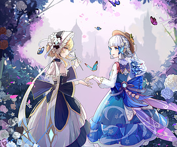 Kamisato Ayaka & Lumine, Lumine (Genshin Impact), Kamisato Ayaka (Genshin Impact), video game, Genshin Impact HD wallpaper