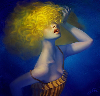 sad girl, sad, blonde, fantasy, tears, girl, woman HD wallpaper