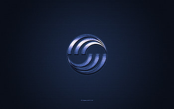 Airbus logo, blue shiny logo, Airbus metal emblem, blue carbon fiber texture, Airbus, brands, creative art, Airbus emblem HD wallpaper