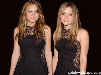 The Olsen Twins, females, black dress, blond, blue eyes, long hair, actresses HD wallpaper
