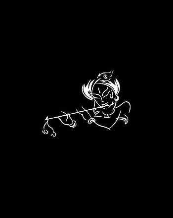 Krishna Black, Krishna Flute HD phone wallpaper