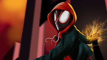 Spider Man Miles Hoodie, spiderman, superheroes, artwork, artist HD wallpaper