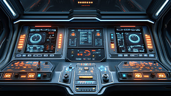 Futuristic Spaceship Control Panel, control panel, Sci Fi, technology HD wallpaper