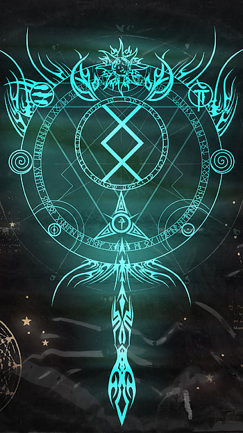Spiritual Symbol, electric blue, blue HD phone wallpaper