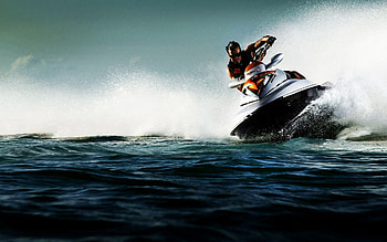 Sports, Water, Spray, Man, Motorcycle HD wallpaper