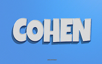 Cohen, blue lines background, with names, Cohen name, male names, Cohen greeting card, line art, with Cohen name HD wallpaper