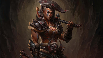 Barbarian Female Diablo Immortal HD wallpaper