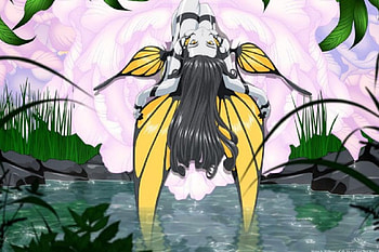 Ah My Goddess, fairy, anime, flower, girl, water HD wallpaper