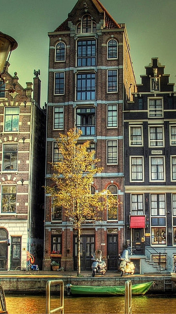 Dutch Houses, Amsterdam HD phone wallpaper