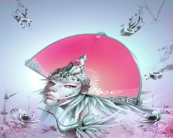 Fantasy Japan, cyber, women, japen, fantasy HD wallpaper