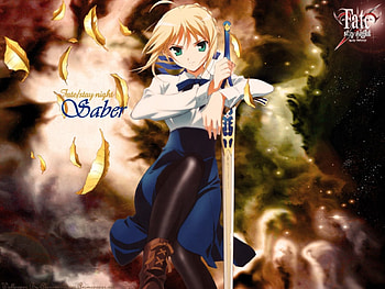 Angry Saber, saber, fate stay night, anime, sword HD wallpaper
