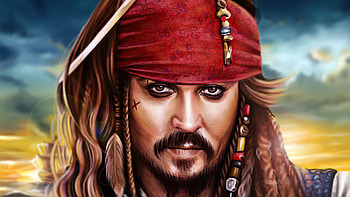 Jack Sparrow, Colorful digital art HD wallpaper