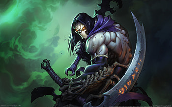 Darksiders II Undead Warriors Scythe Games grim reaper dark fantasy weapon e background HD wallpaper