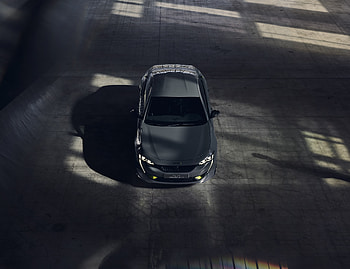 Top view, luxury car, Peugeot 508 HD wallpaper