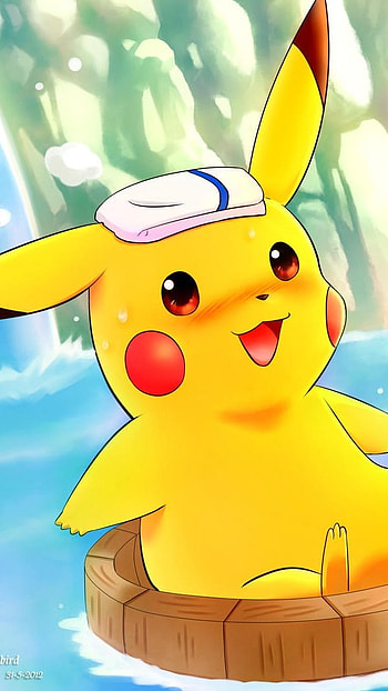 Best Pikachu, Bath, happy HD phone wallpaper