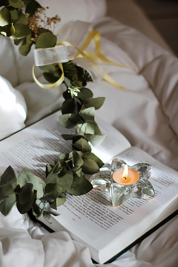 Miscellanea, Miscellaneous, Branch, Book, Candle HD phone wallpaper