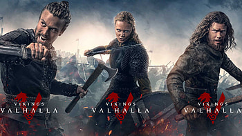 Frida Gustavsson Leo Suter Sam Corlett Vikings Valhalla HD wallpaper