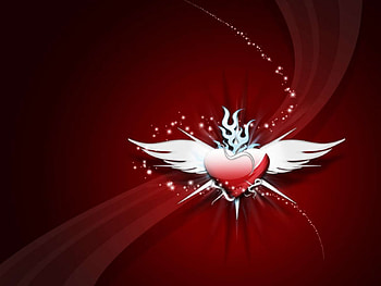 wing heart, 3d, love HD wallpaper
