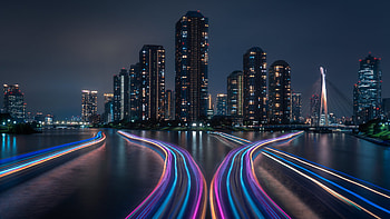 city night HD wallpaper