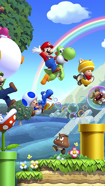 Mario Bros Game Mobile, Super Mario HD phone wallpaper