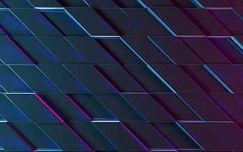 blue neon 3d background, 3d blue rectangles, blue neon rectangles background, creative 3d background, 3d cubes background HD wallpaper
