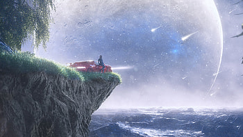 Beneath The Stars, artist, artwork, digital-art, artstation HD wallpaper