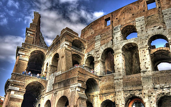 Cities, People, Sky, Italy, Colosseum HD wallpaper