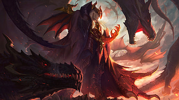 Swain, league of legends, game, dragons HD wallpaper