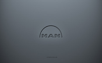 MAN logo, gray creative background, MAN emblem, gray paper texture, MAN, gray background, MAN 3d logo HD wallpaper
