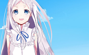 Ano Hi Mita Hana no Namae o Bokutachi wa Mada Shiranai, cute, Silver hair, girl, anime HD wallpaper