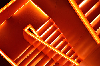 Architecture, Miscellanea, Miscellaneous, Neon, Backlight, Illumination, Glow, Stairs, Ladder HD wallpaper
