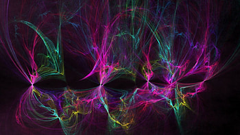 Fractal Abstract, Fog, Abstract, Fractal, , Colour, Rainbow, Purple HD wallpaper
