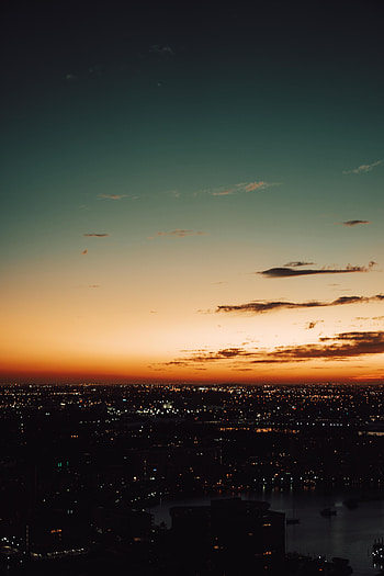 Cities, Horizon, Night City, City Lights, Night Landscape, Nightscape, Sky Night HD phone wallpaper