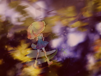 September Mood, colors, girl, abstract, fantasy HD wallpaper