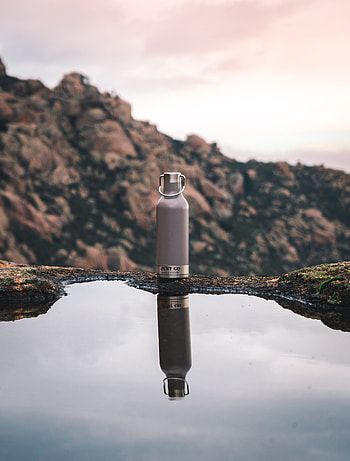 Water, Reflection, Miscellanea, Miscellaneous, Puddle, Bottle HD phone wallpaper
